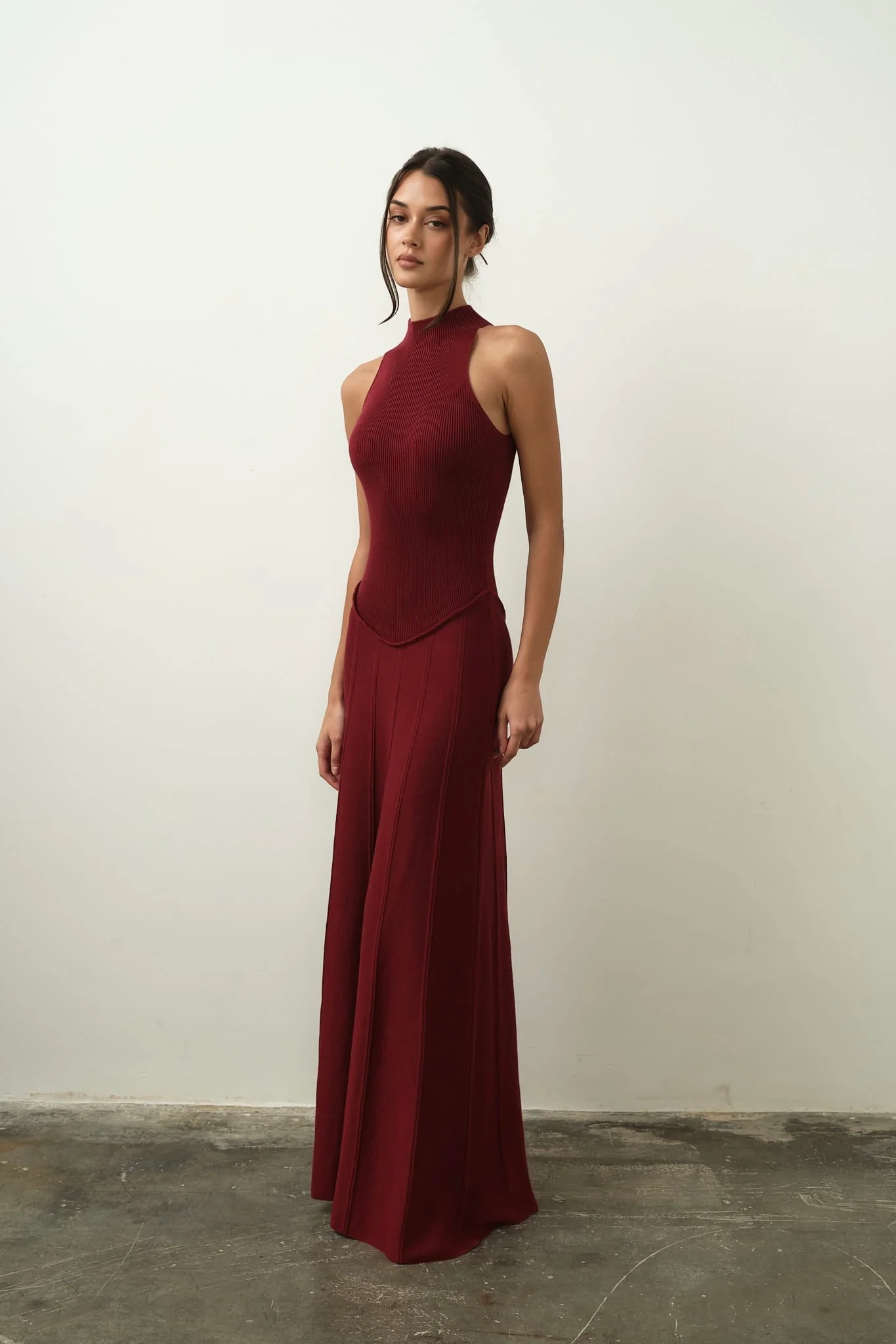 Asteri Maxi Dress in Cotton Knit - Image 9