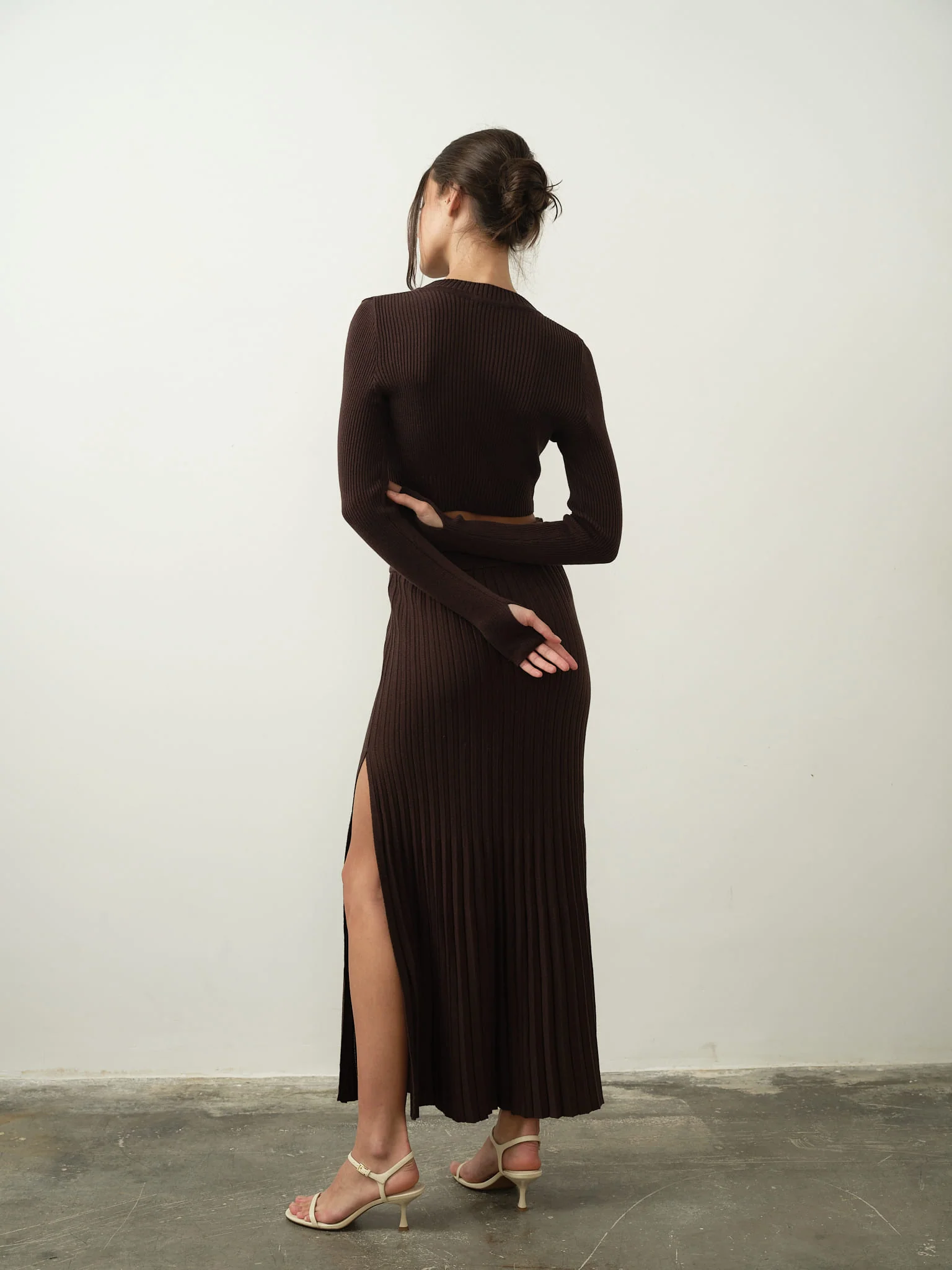 Gaïa Ribbed Knit Top & Skirt Set in Cotton Knit - Image 9