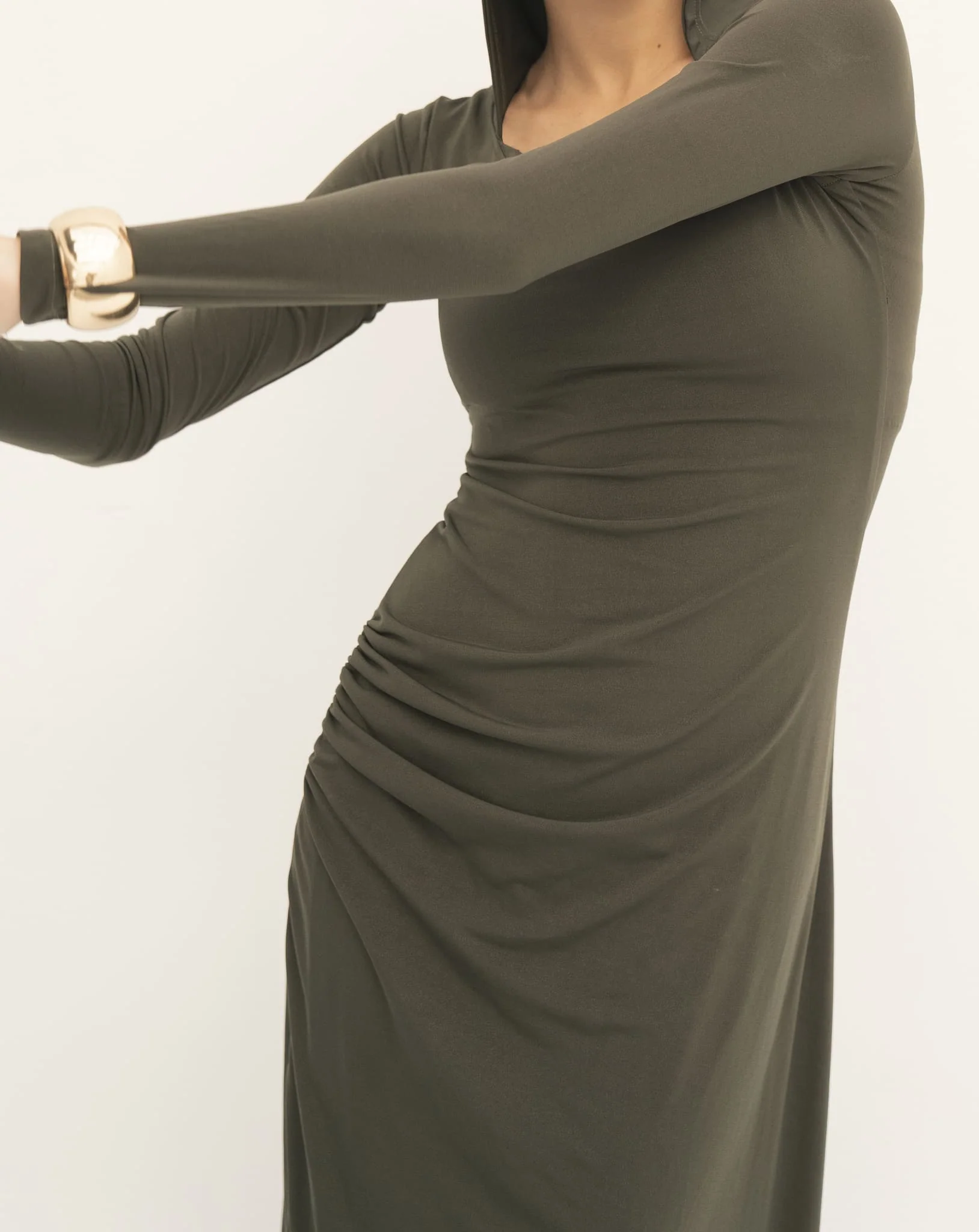 Olivia Hooded Long Sleeve Maxi Dress - Image 6