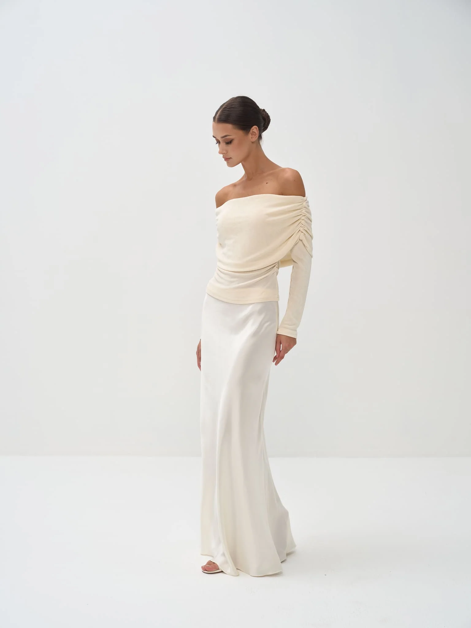 Rhea Maxi Skirt in Naia™ Satin - Image 9
