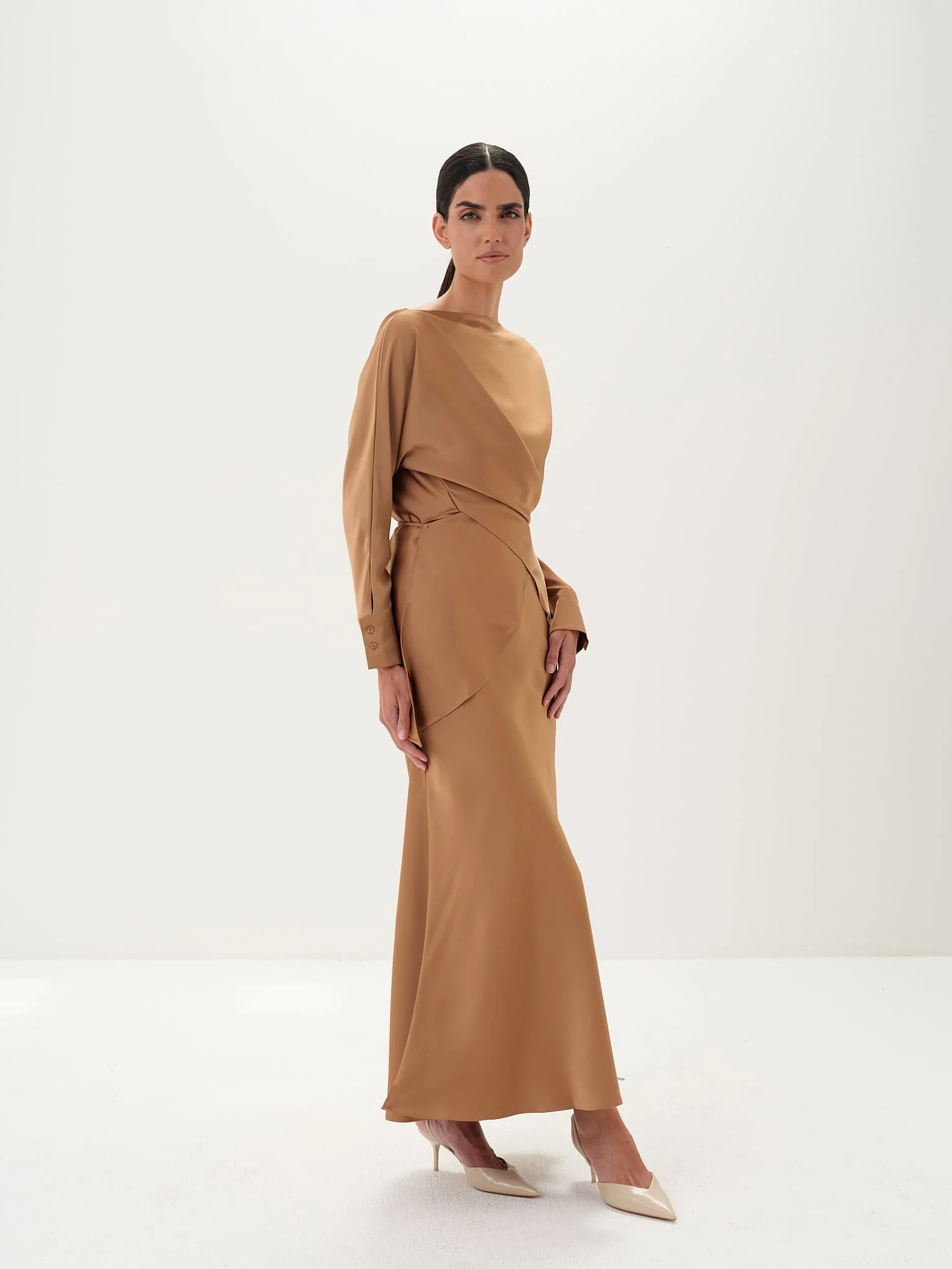 Tessa Top & Skirt Set in Satin - Image 13